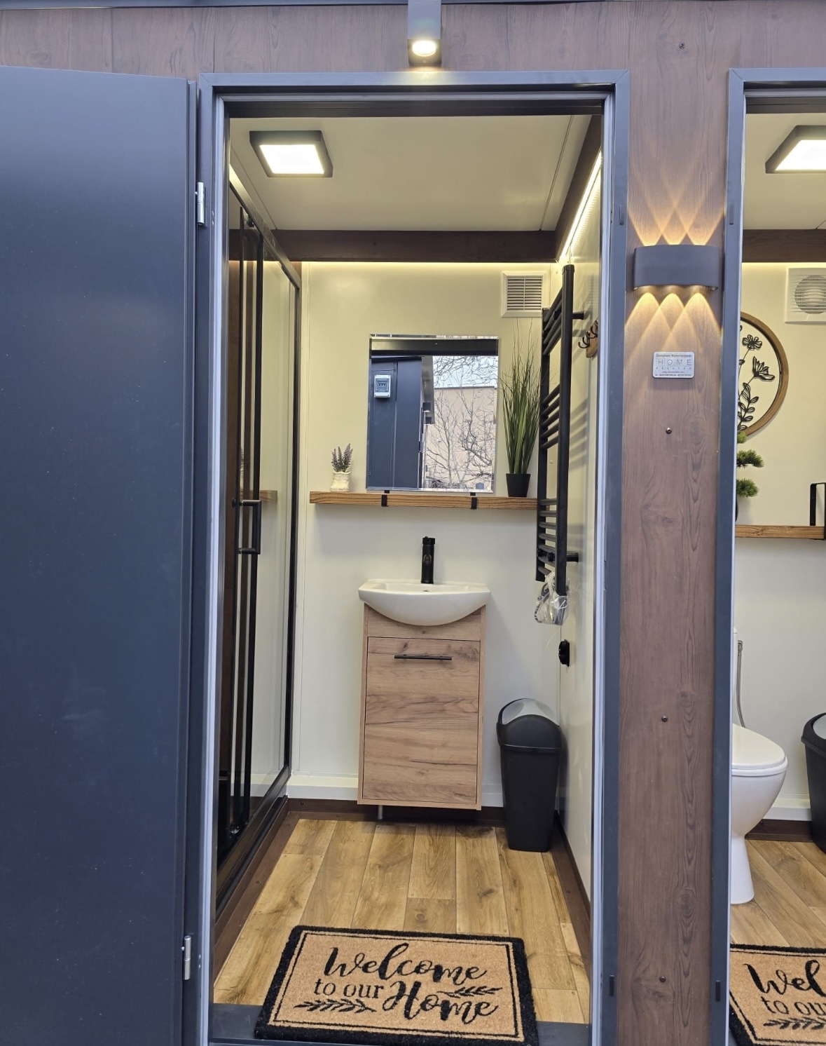 Shower with toilet - interior