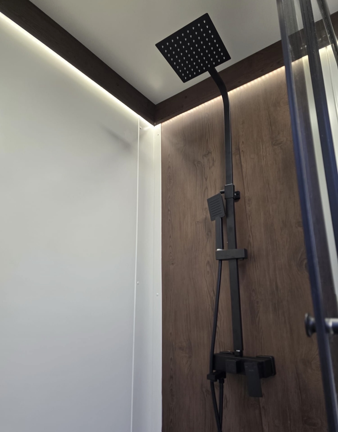 Shower with toilet - interior
