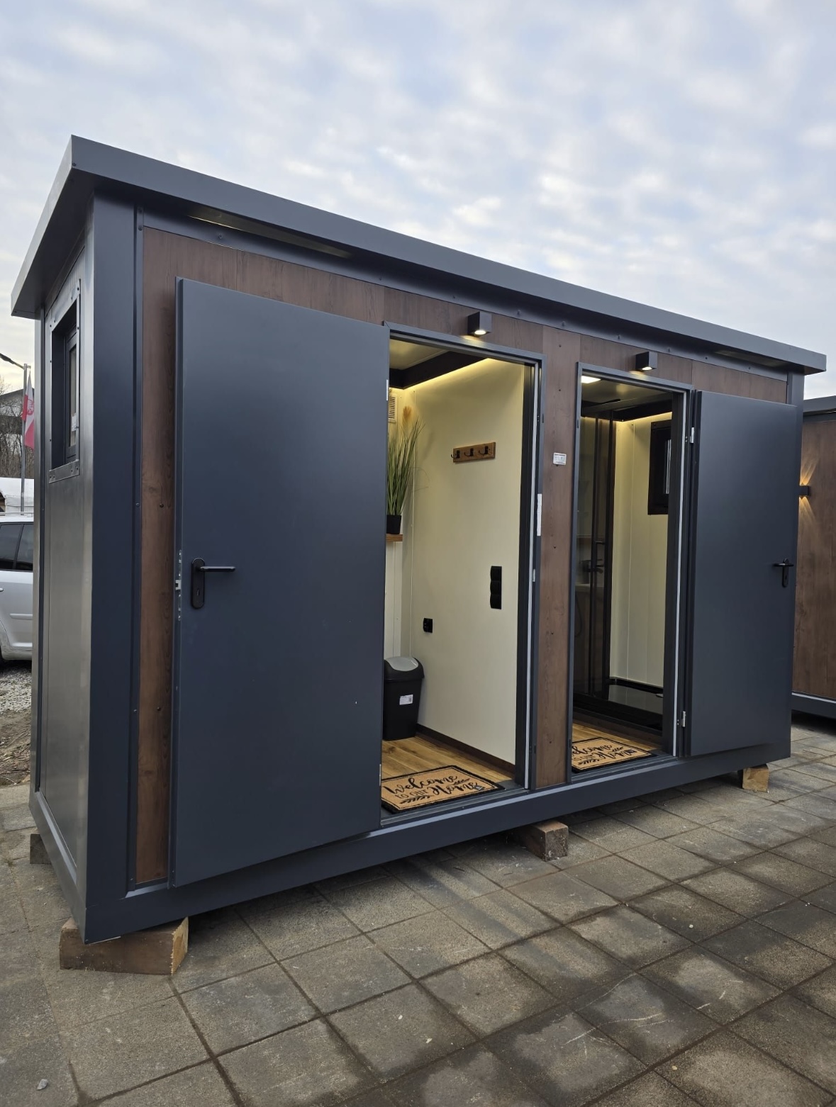 Double shower interior