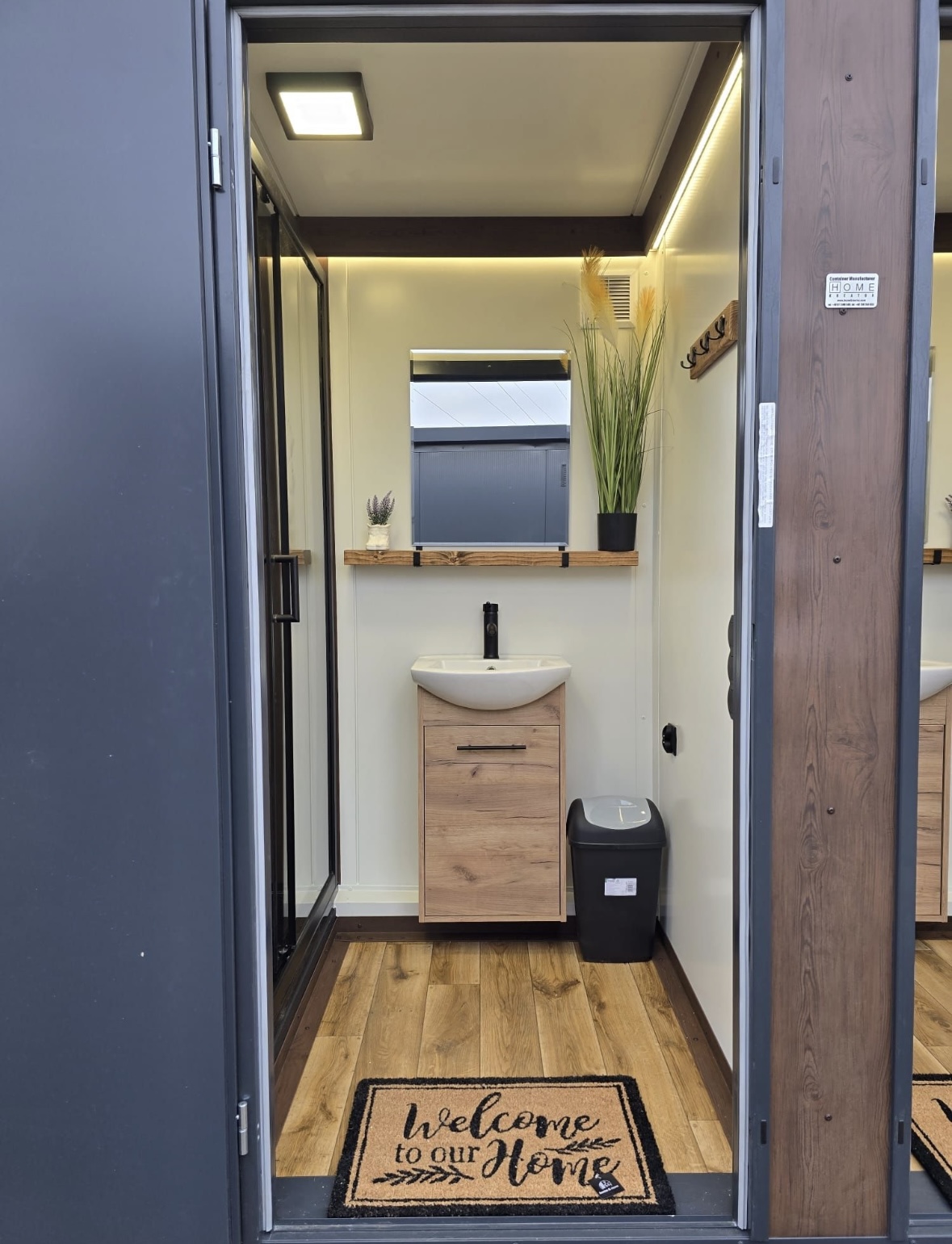 Double shower interior
