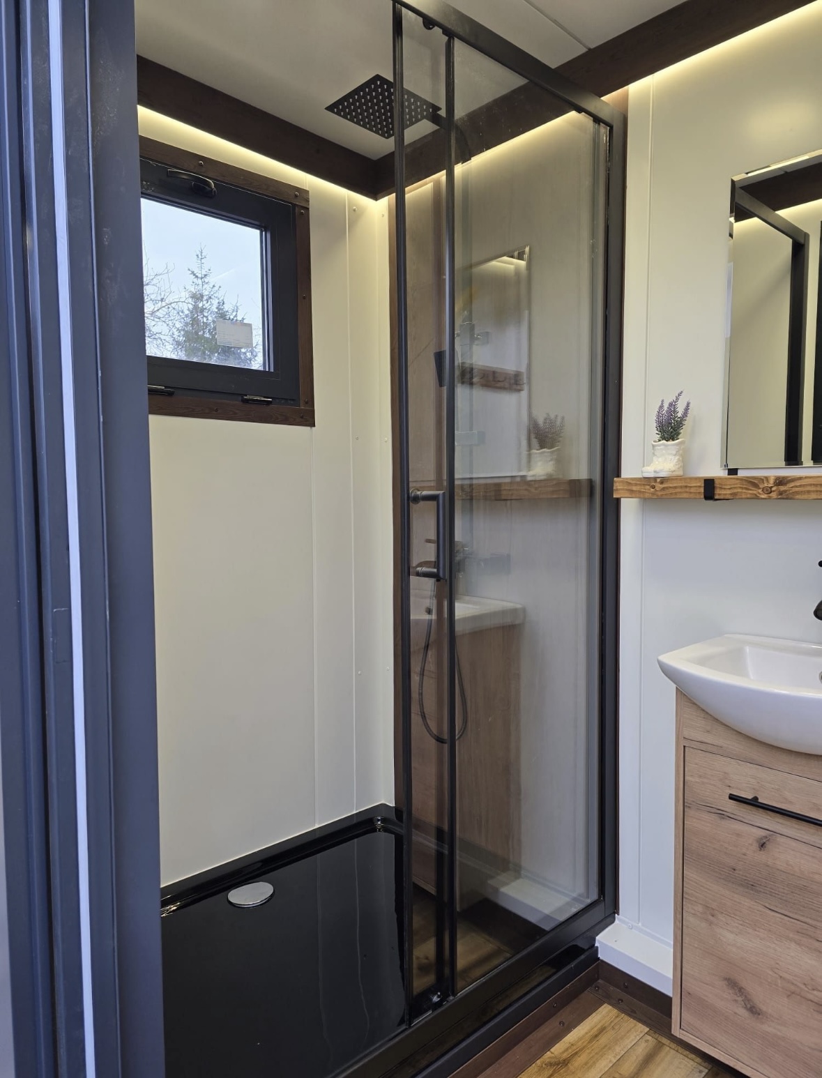 Double shower interior